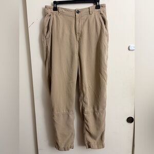 Everlane Women’s Tan Khaki Chino Tapered Seamed Knee Pants Size 8